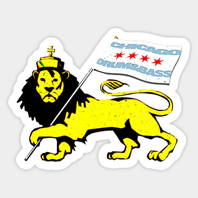 Drum and Bass Chicago Lion Sticker by PP_mcpants